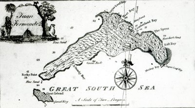 Map of South Pacific Island by English School